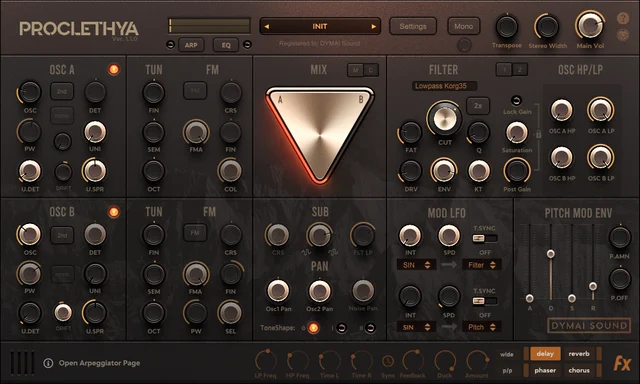 Proclethya studio effects section
